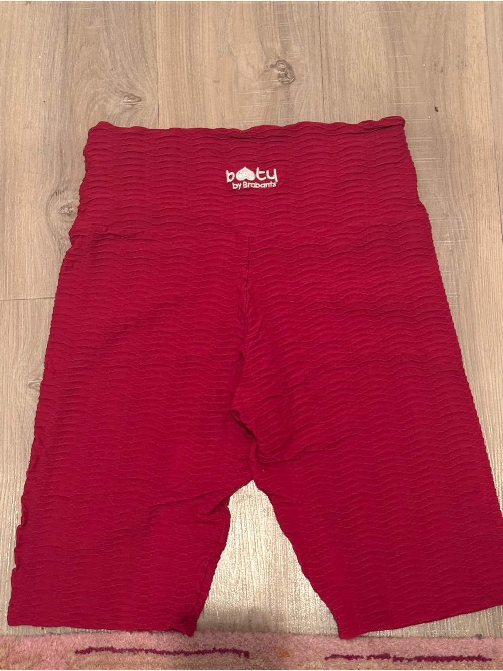 Booty by Brabants Curvy Red “croc” Textured Bike Shorts